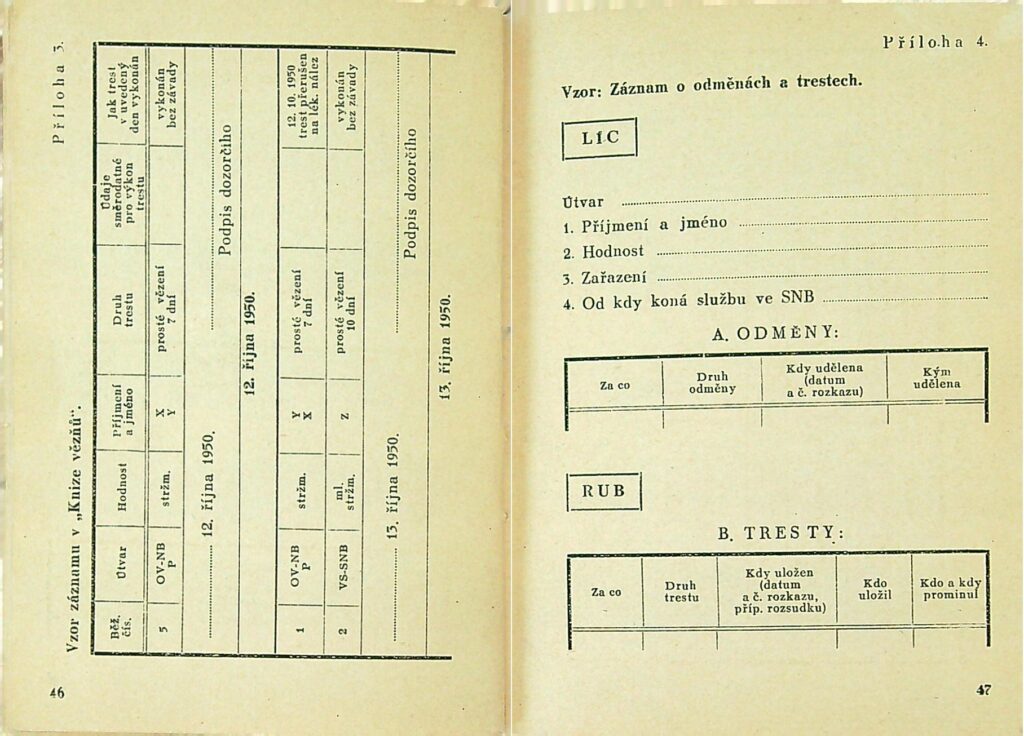 Kázeňský řád Snb Mnb 1950 (25)