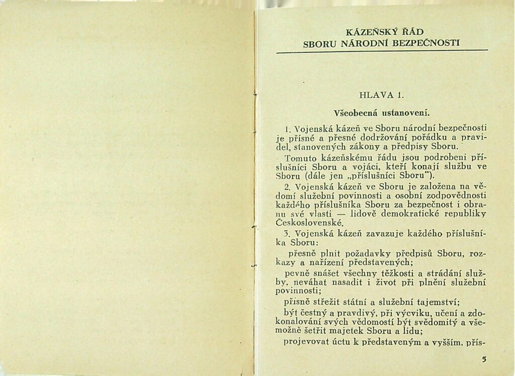 Kázeňský řád Snb Mnb 1950 (4)