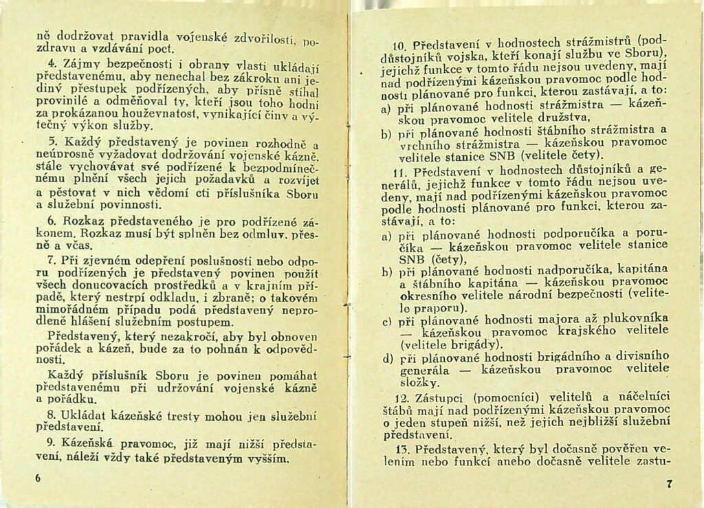 Kázeňský řád Snb Mnb 1950 (5)
