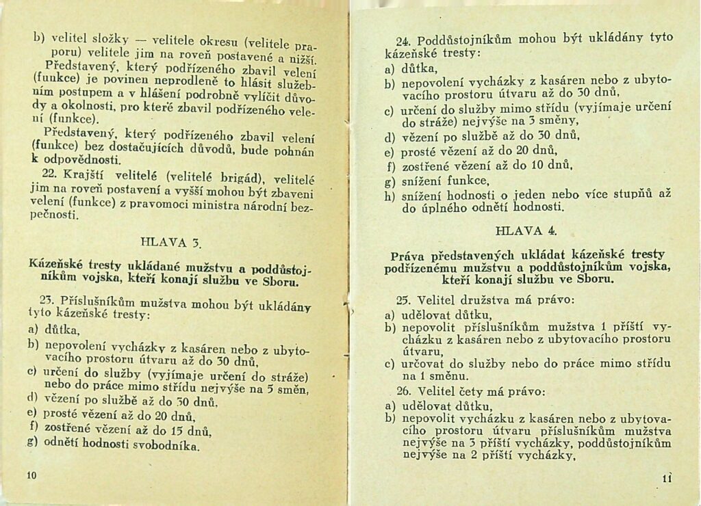 Kázeňský řád Snb Mnb 1950 (7)
