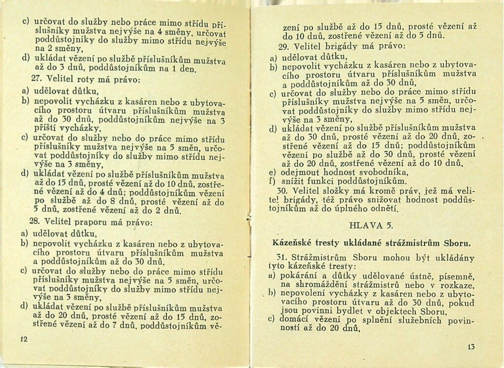 Kázeňský řád Snb Mnb 1950 (8)