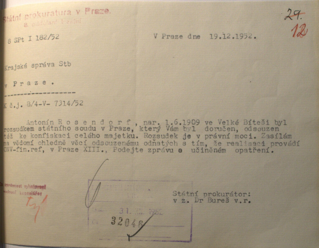 Rosendorf Doručenka O Rozsudku Státního Soudu