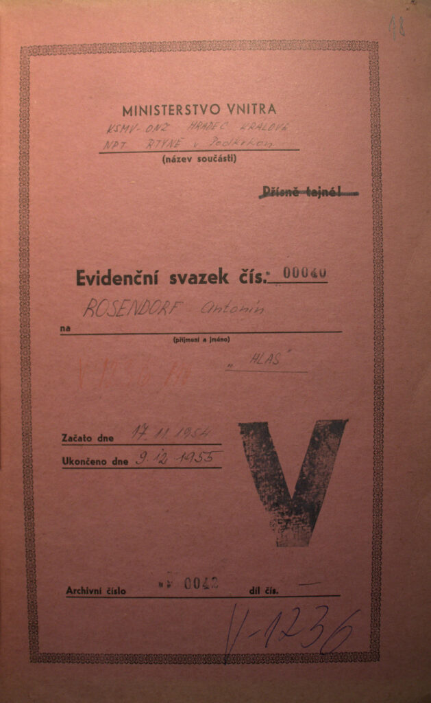 Rosendorf Evidenční Svazek Titulka