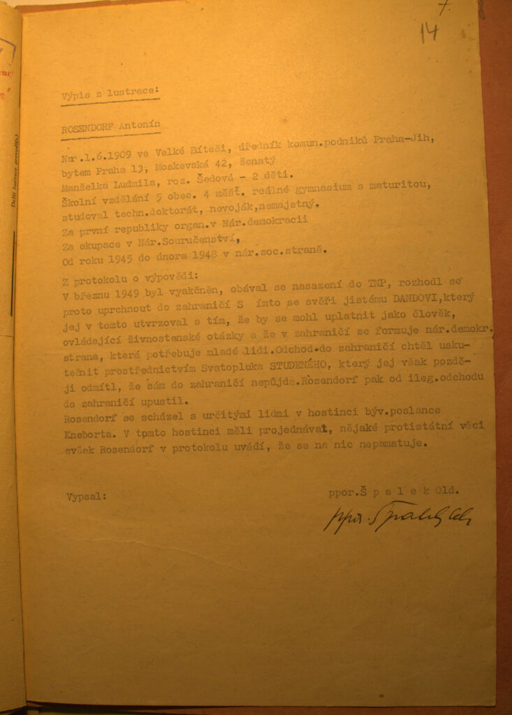 Rosendorf Lustrační Výpis