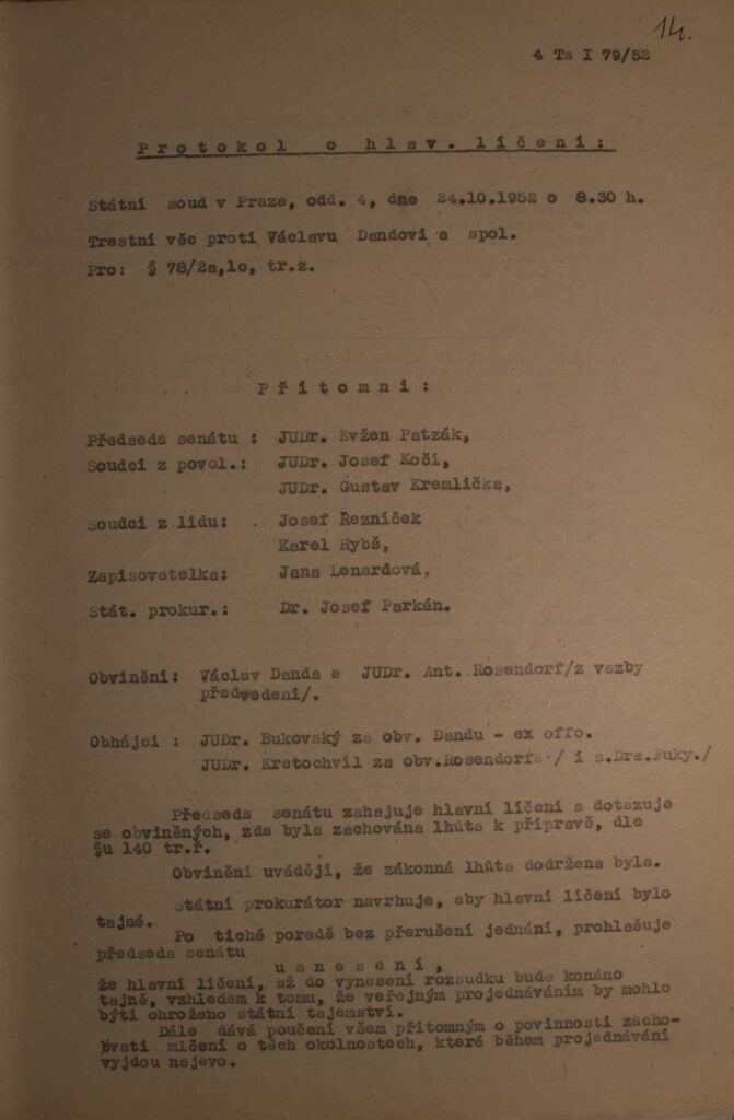 Rosendorf Protokol O Hlavním Líčení S.7