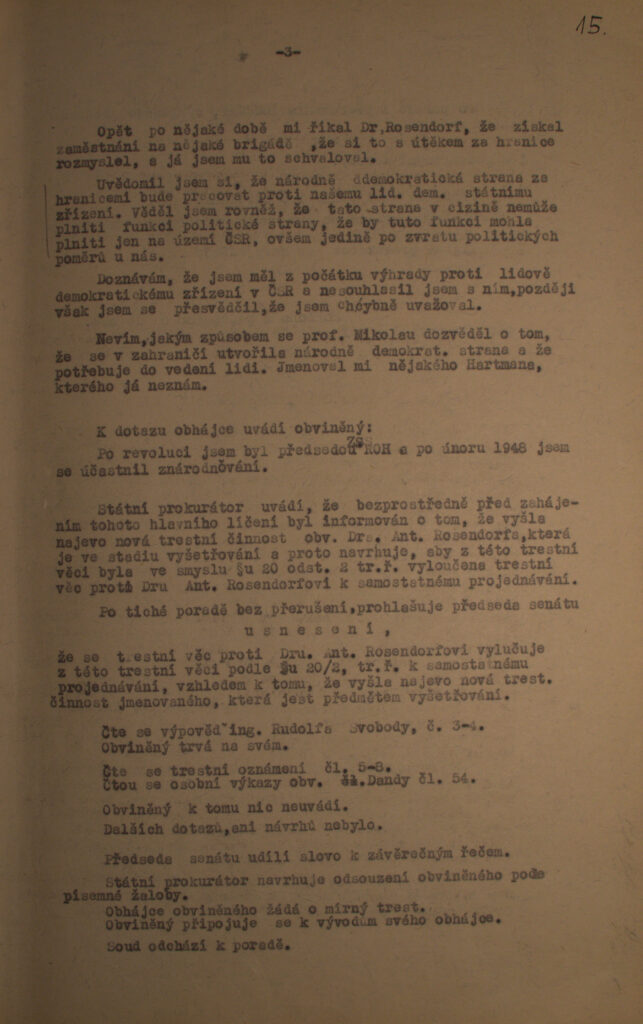 Rosendorf Protokol O Hlavním Líčení S.9