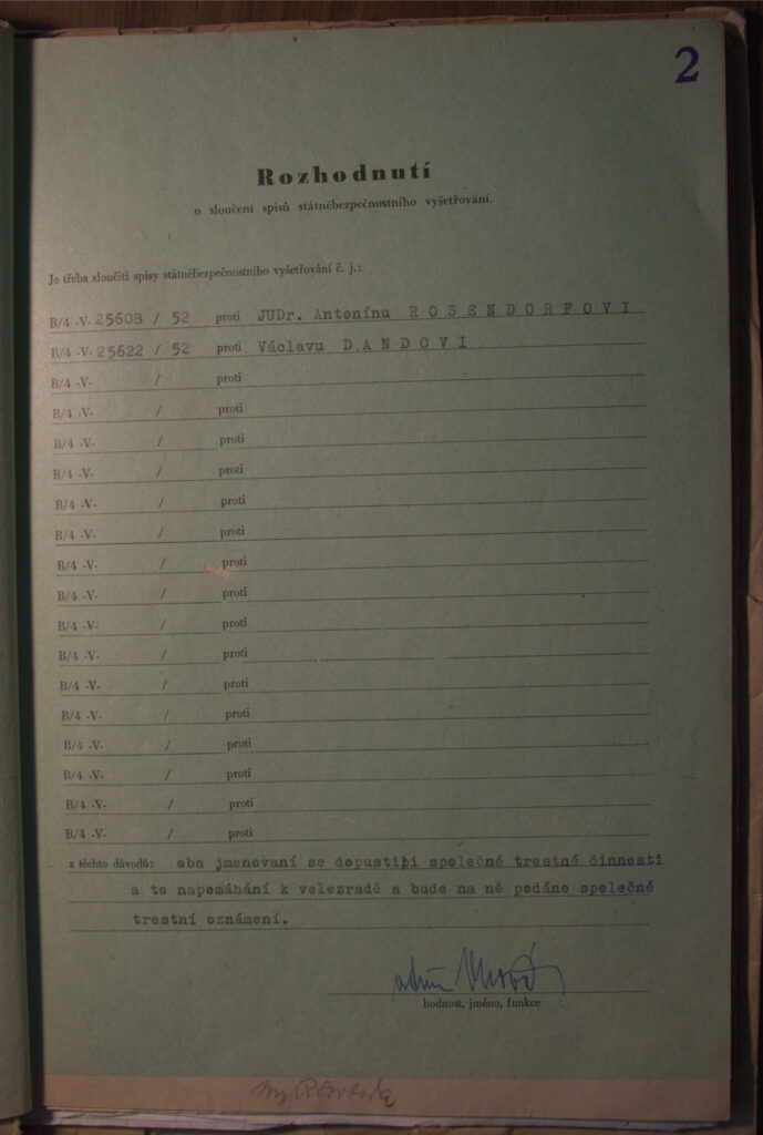 Rosendorf Rozhodnutí O Sloučení Spisů Rub