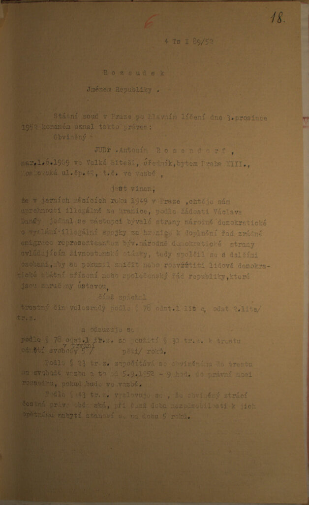 Rosendorf Rozsudek S.1