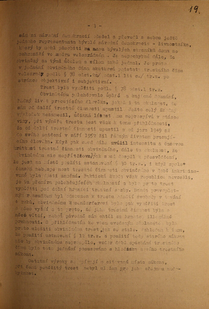 Rosendorf Rozsudek S.3