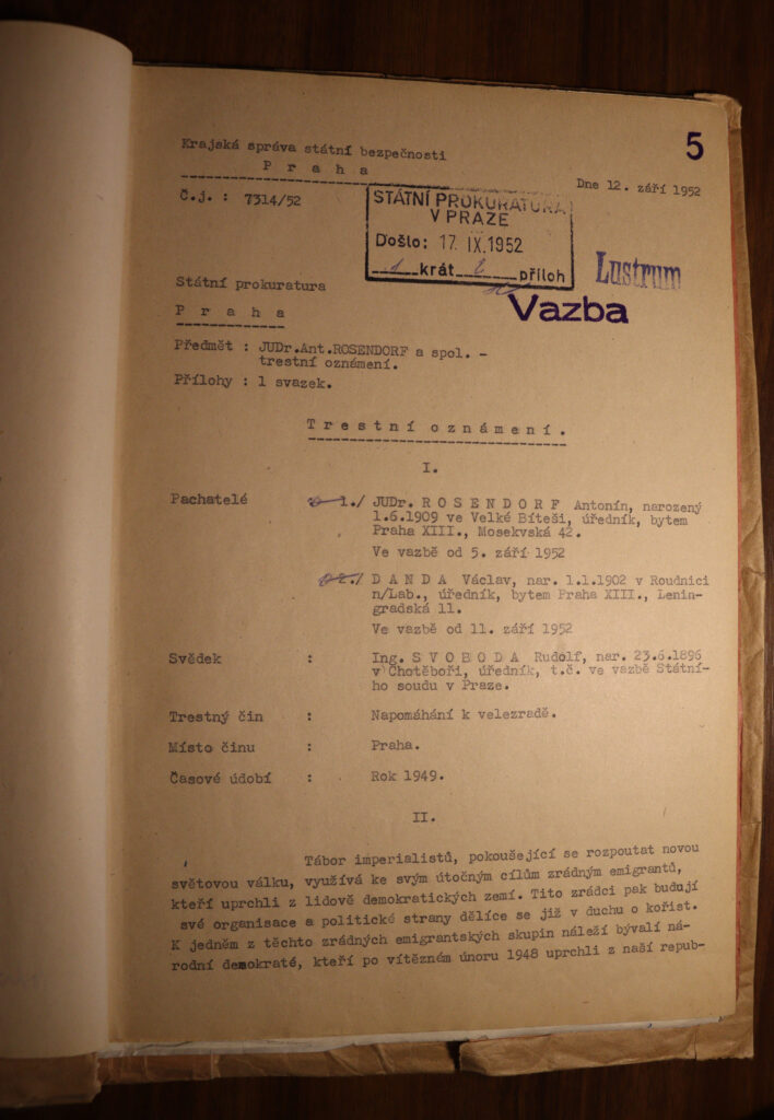 Rosendorf Trestní Oznámení S.1