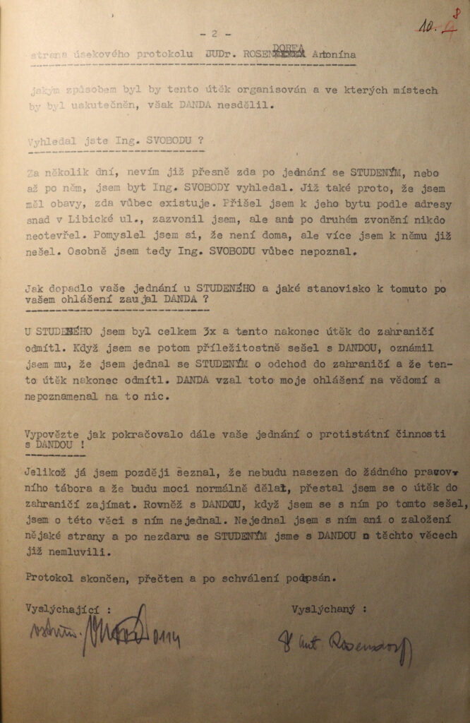 Rosendorf Úsekový Protokol S.2