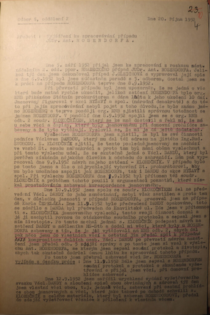 Rosendorf Vyjádření Ke Zpracování Případu S.1