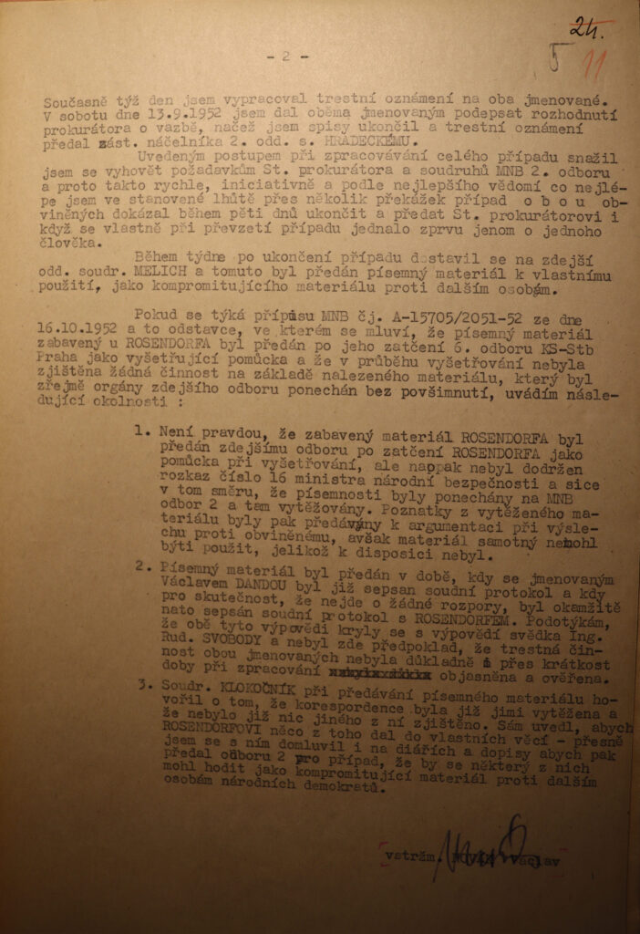 Rosendorf Vyjádření Ke Zpracování Případu S.2