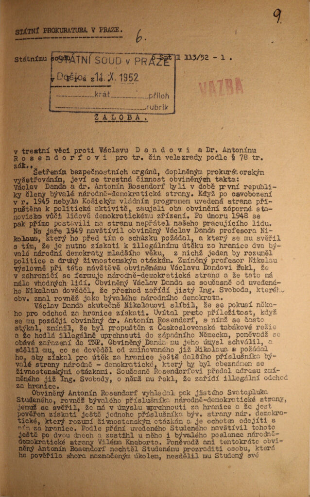 Rosendorf Žaloba S.1