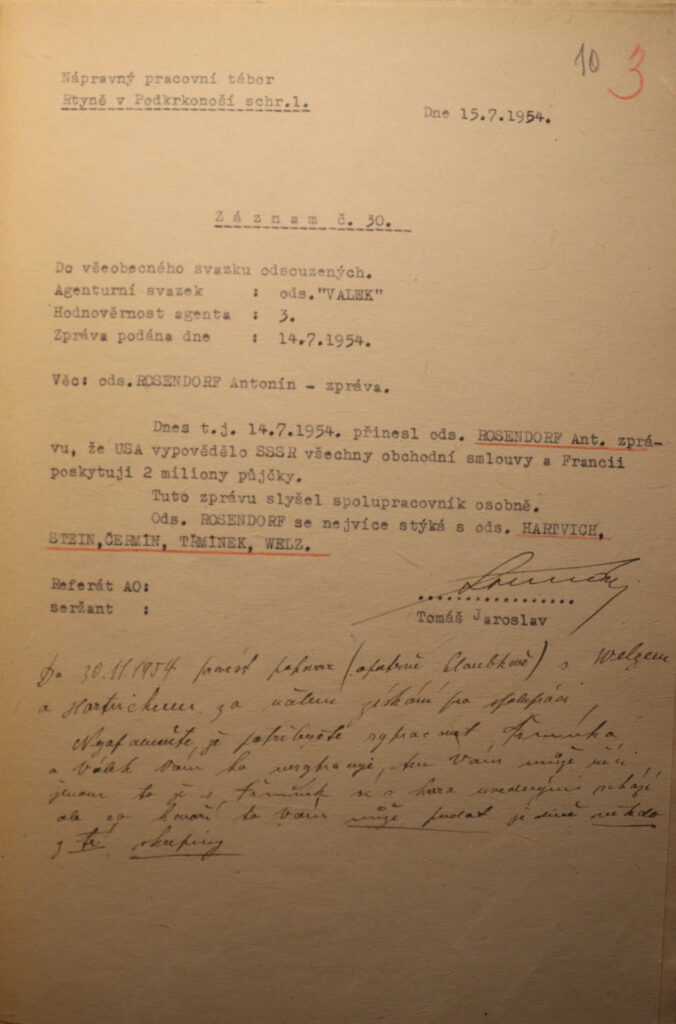 Rosendorf Záznam č.30