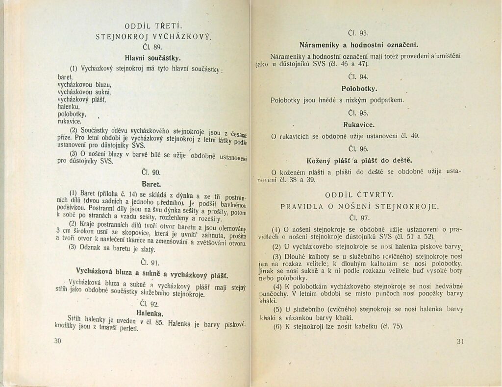 Stejnokrojový Předpis Svs Ms 1951 (17)