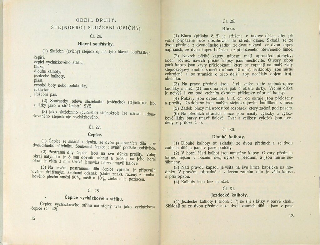 Stejnokrojový Předpis Svs Ms 1951 (8)