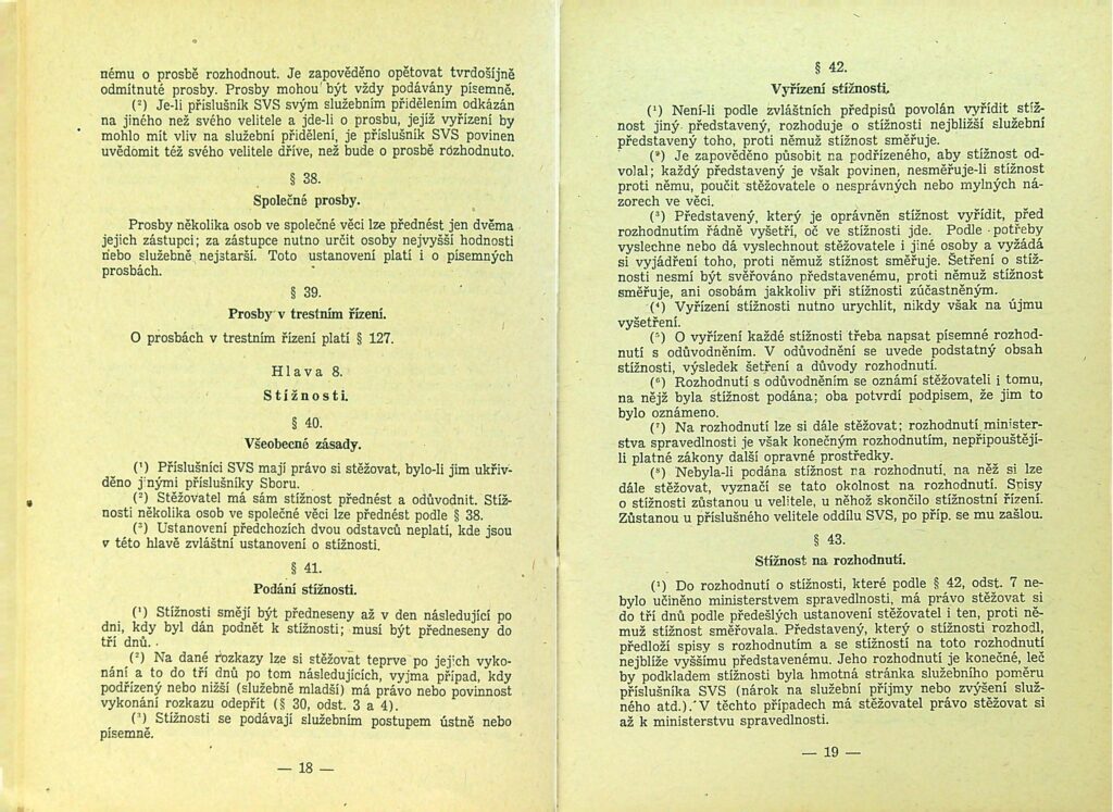 Zatimní Služební řád Svs Díl I., Ii. Ms 1949 (11)