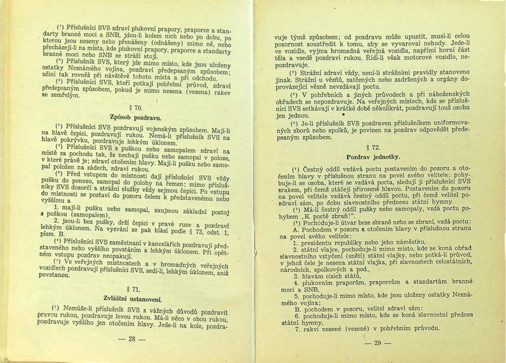 Zatimní Služební řád Svs Díl I., Ii. Ms 1949 (16)