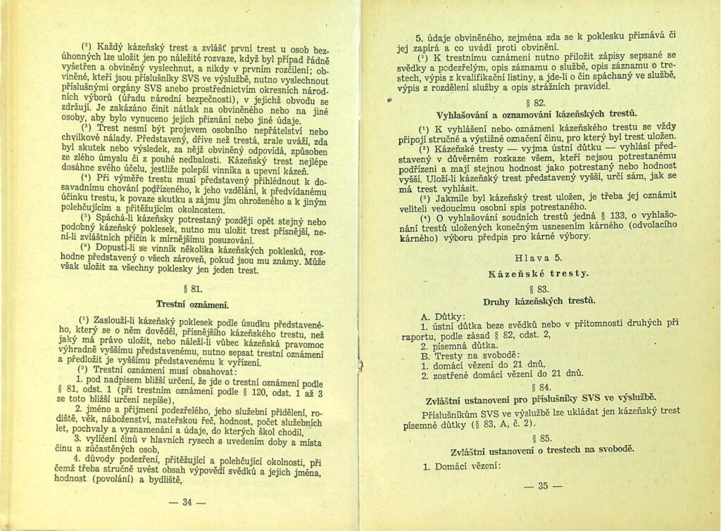 Zatimní Služební řád Svs Díl I., Ii. Ms 1949 (19)