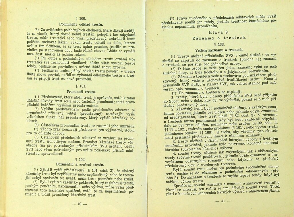 Zatimní Služební řád Svs Díl I., Ii. Ms 1949 (22)