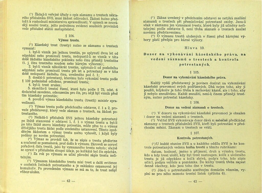 Zatimní Služební řád Svs Díl I., Ii. Ms 1949 (23)