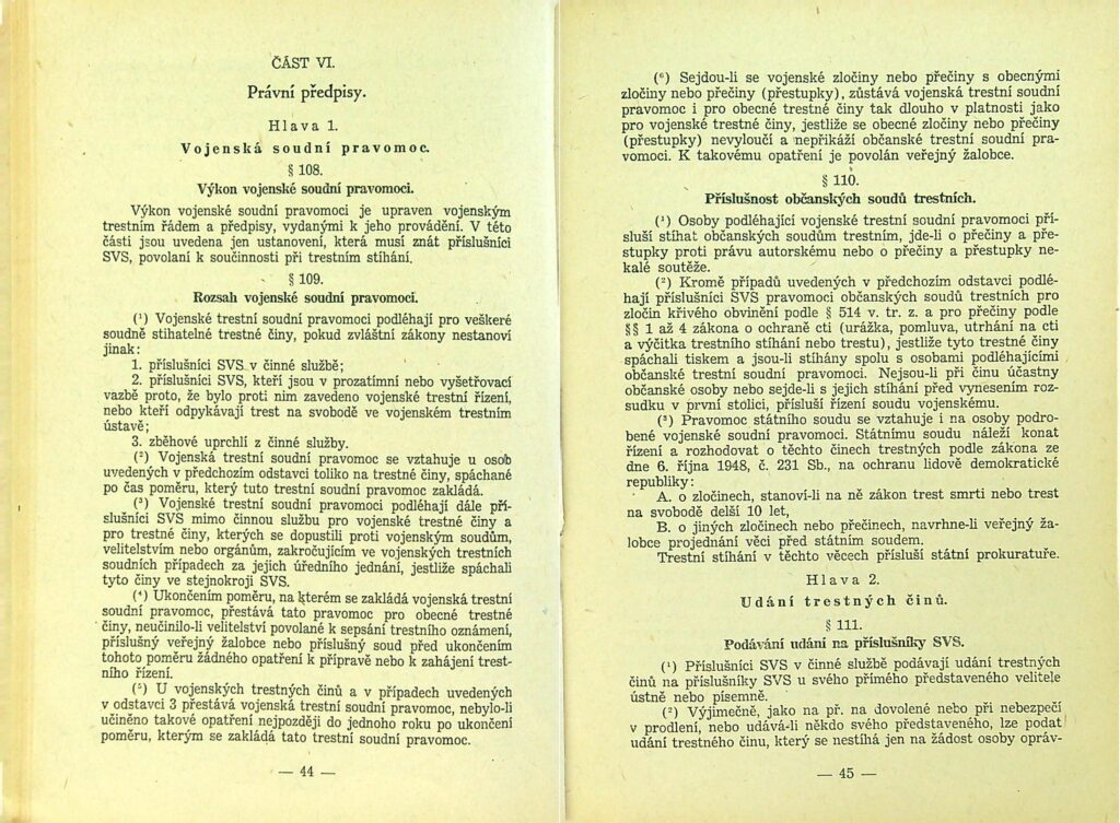 Zatimní Služební řád Svs Díl I., Ii. Ms 1949 (24)