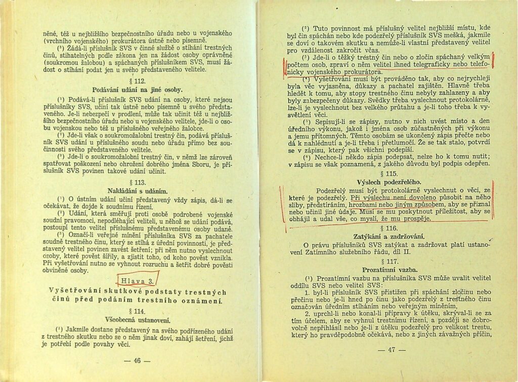 Zatimní Služební řád Svs Díl I., Ii. Ms 1949 (25)