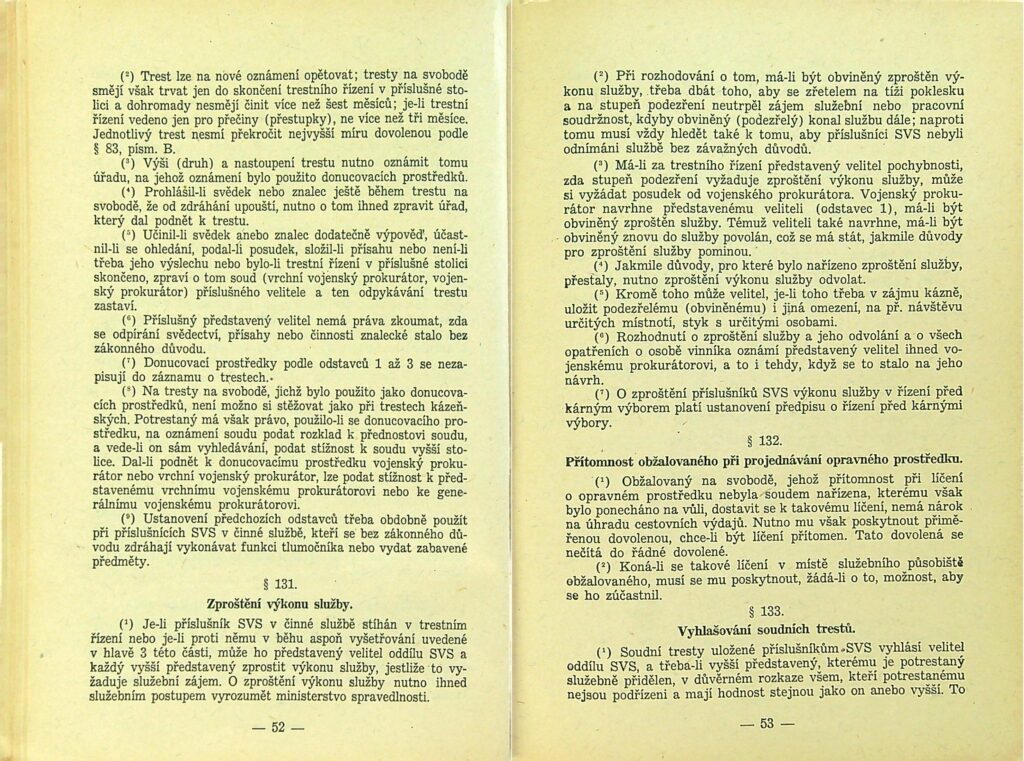 Zatimní Služební řád Svs Díl I., Ii. Ms 1949 (28)