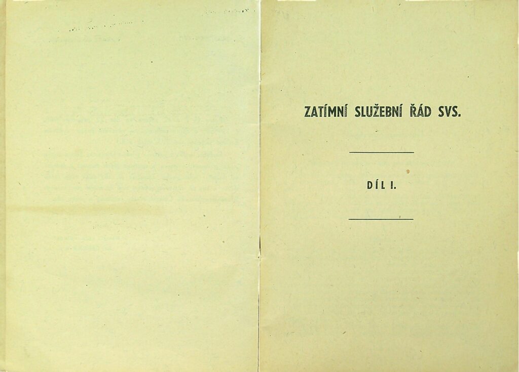 Zatimní Služební řád Svs Díl I., Ii. Ms 1949 (3)