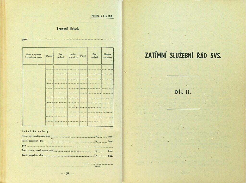 Zatimní Služební řád Svs Díl I., Ii. Ms 1949 (32)