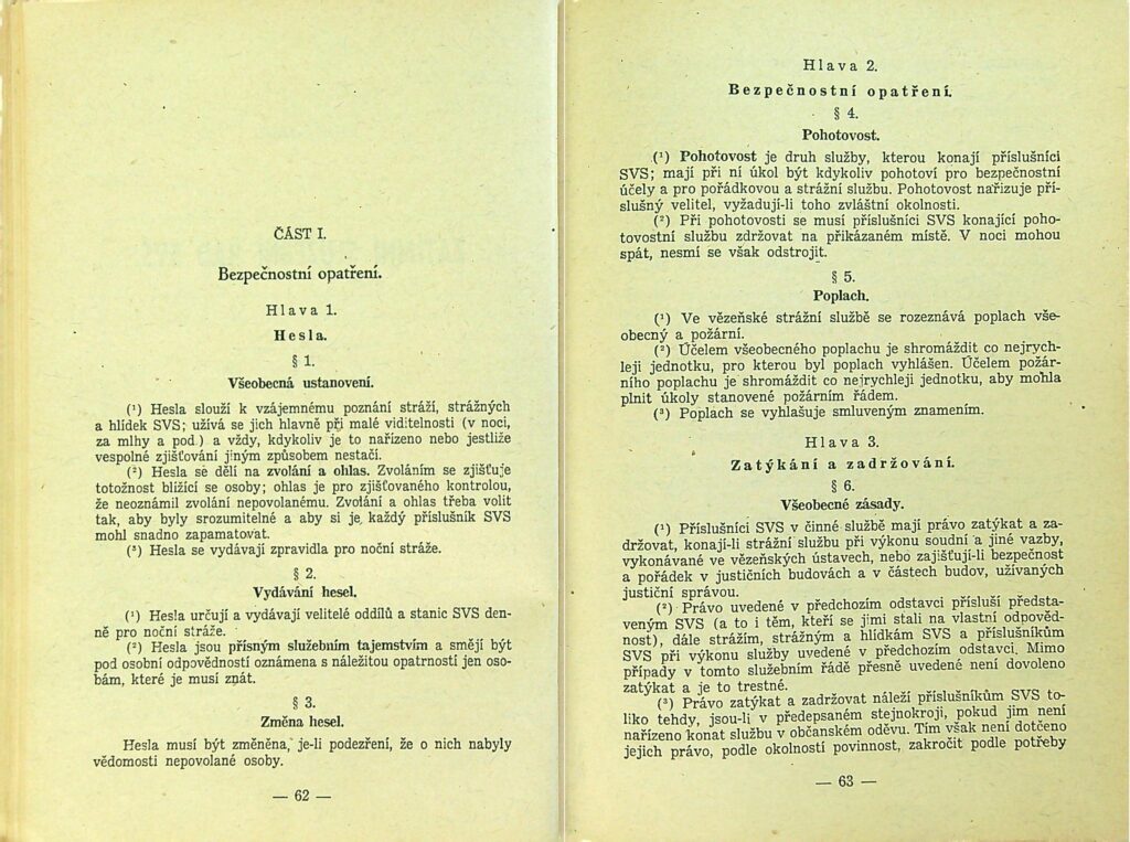 Zatimní Služební řád Svs Díl I., Ii. Ms 1949 (33)