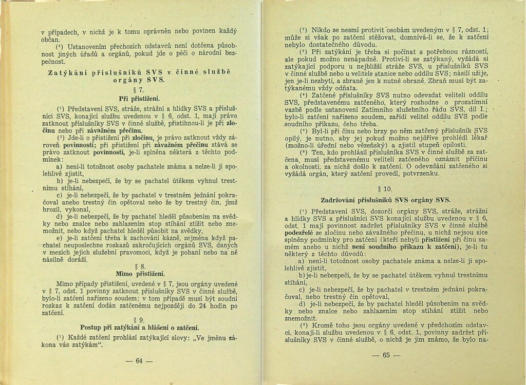 Zatimní Služební řád Svs Díl I., Ii. Ms 1949 (34)