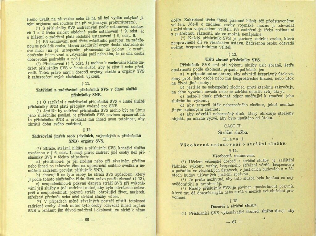 Zatimní Služební řád Svs Díl I., Ii. Ms 1949 (35)