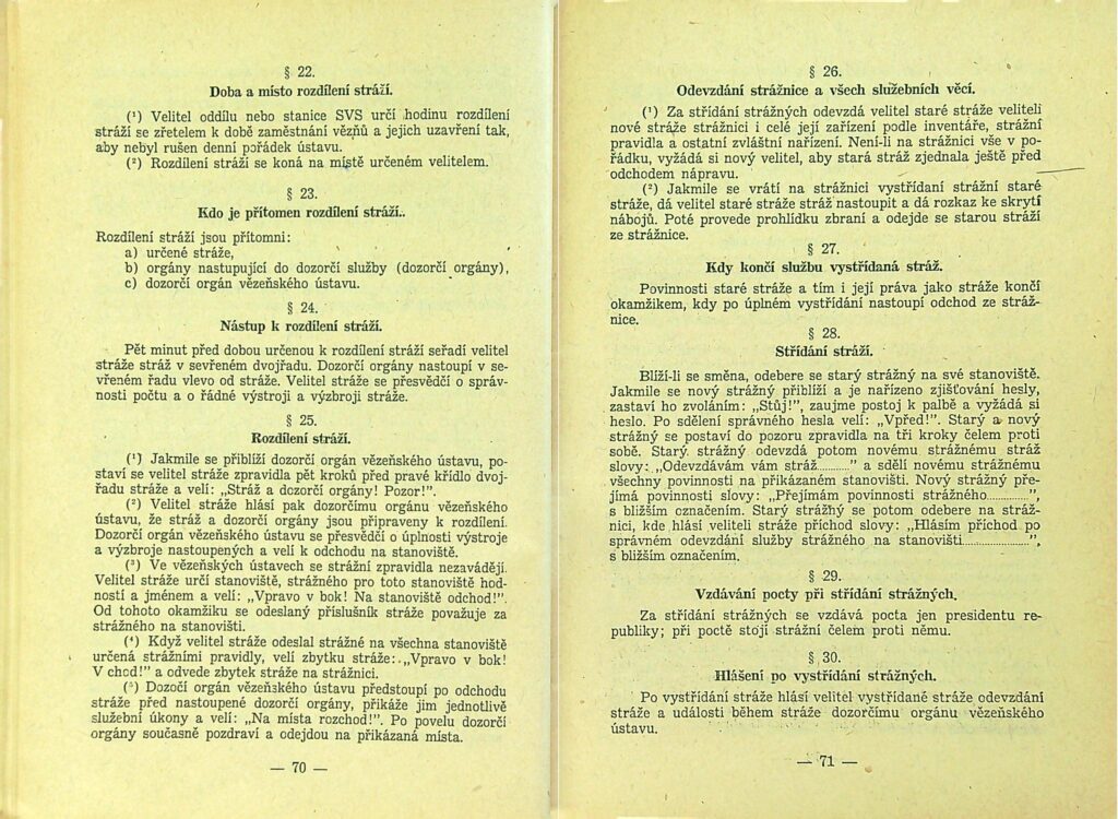 Zatimní Služební řád Svs Díl I., Ii. Ms 1949 (37)