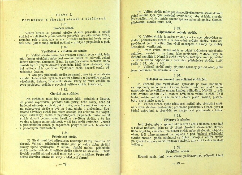 Zatimní Služební řád Svs Díl I., Ii. Ms 1949 (38)
