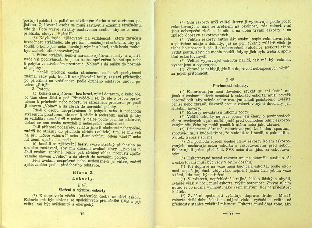 Zatimní Služební řád Svs Díl I., Ii. Ms 1949 (40)
