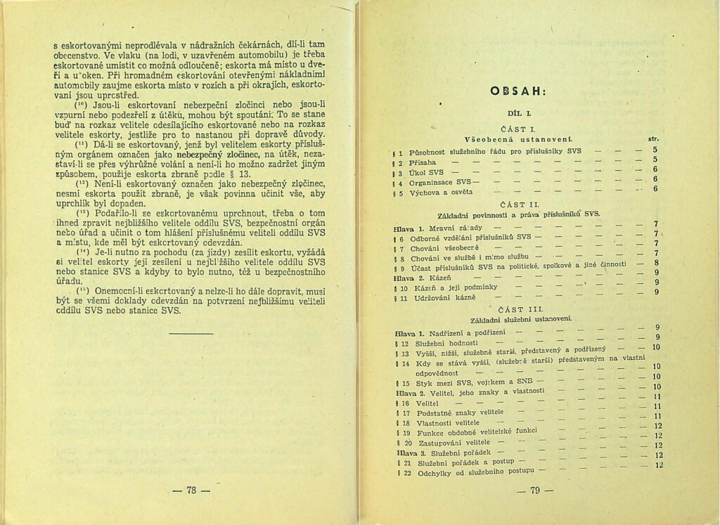 Zatimní Služební řád Svs Díl I., Ii. Ms 1949 (41)
