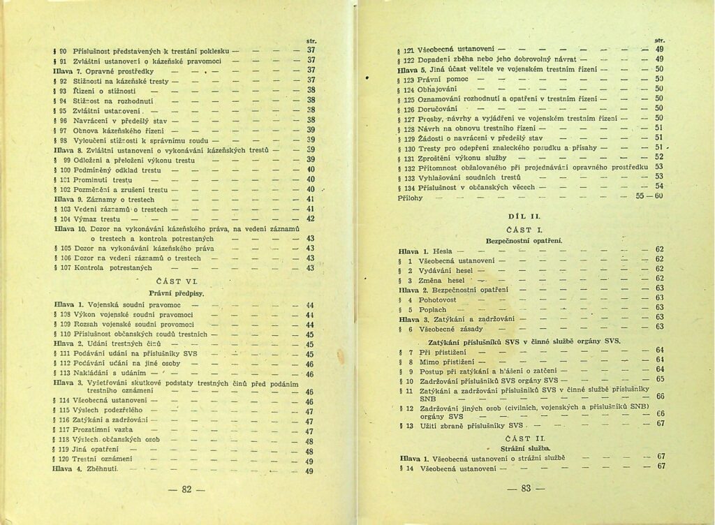 Zatimní Služební řád Svs Díl I., Ii. Ms 1949 (43)