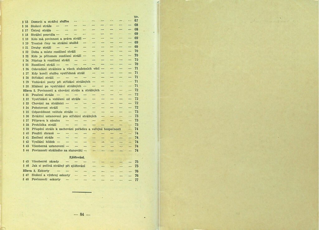 Zatimní Služební řád Svs Díl I., Ii. Ms 1949 (44)
