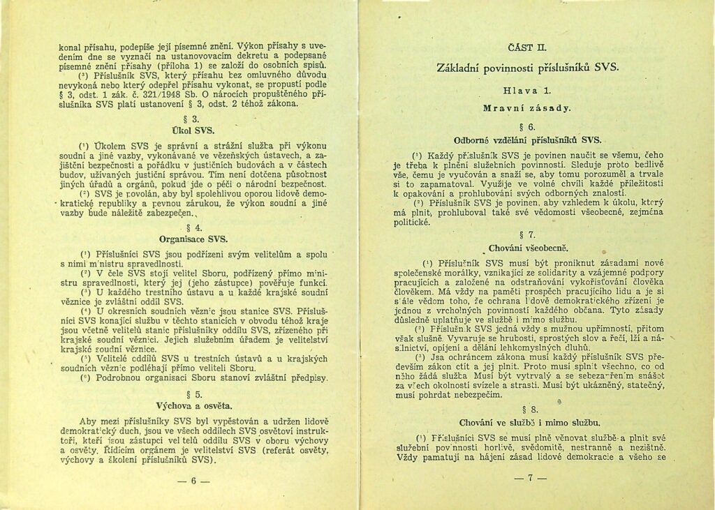 Zatimní Služební řád Svs Díl I., Ii. Ms 1949 (5)