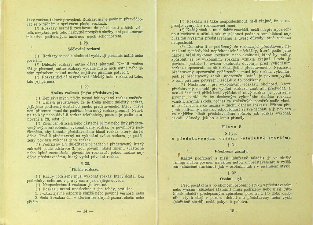 Zatimní Služební řád Svs Díl I., Ii. Ms 1949 (9)